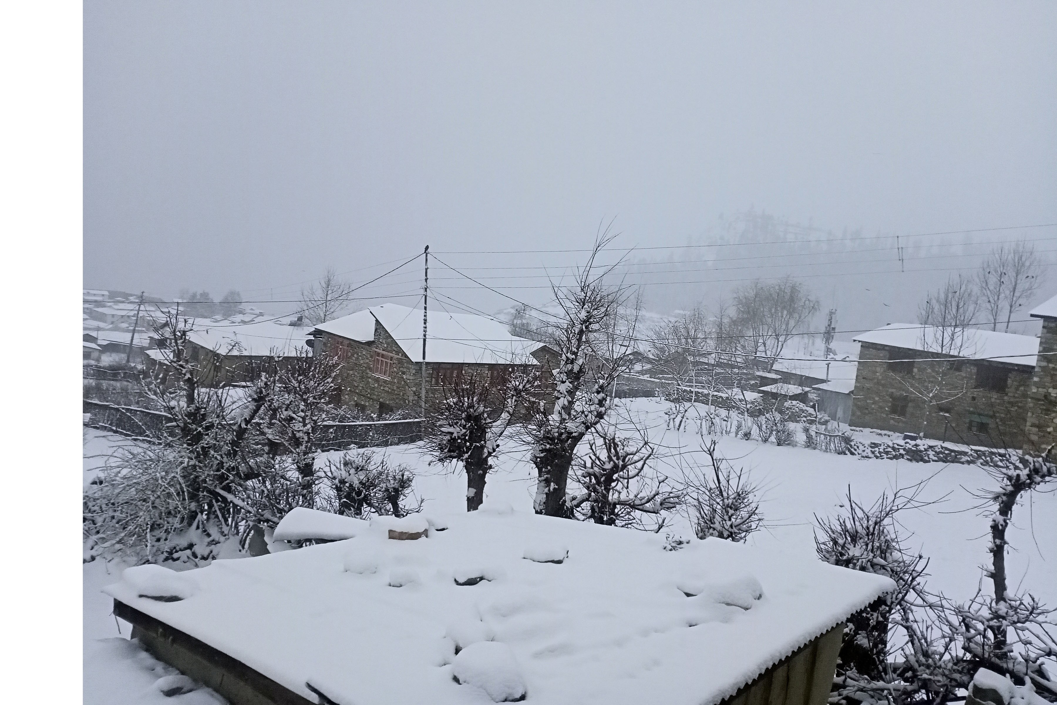 Snowfall in Humla
